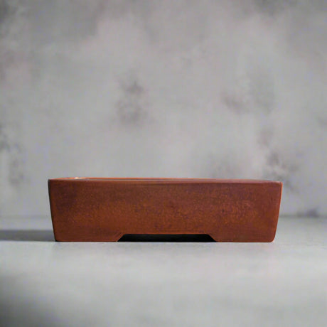 Yorkshire Bonsai Rectangle Bonsai Pot Brown Unglazed - 17cm