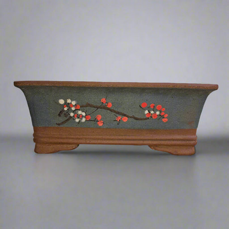 Yorkshire Bonsai Premium Unglazed Rectangular Bonsai Pot Brown
