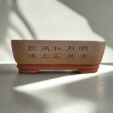 Yorkshire Bonsai Unglazed Rectangular Bonsai Pot Brown - 33cm