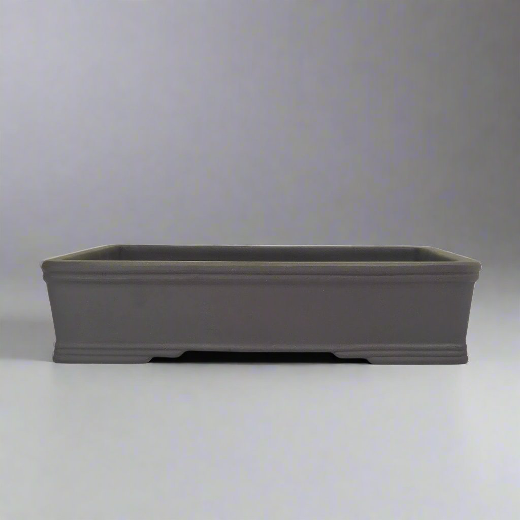 Yorkshire Bonsai Premium Unglazed Rectangular Bonsai Pot Brown - 26cm