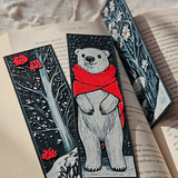 Filamora Studios Winter Bookmark Set – Polar Bear, Snowy Trees & Holiday Magic