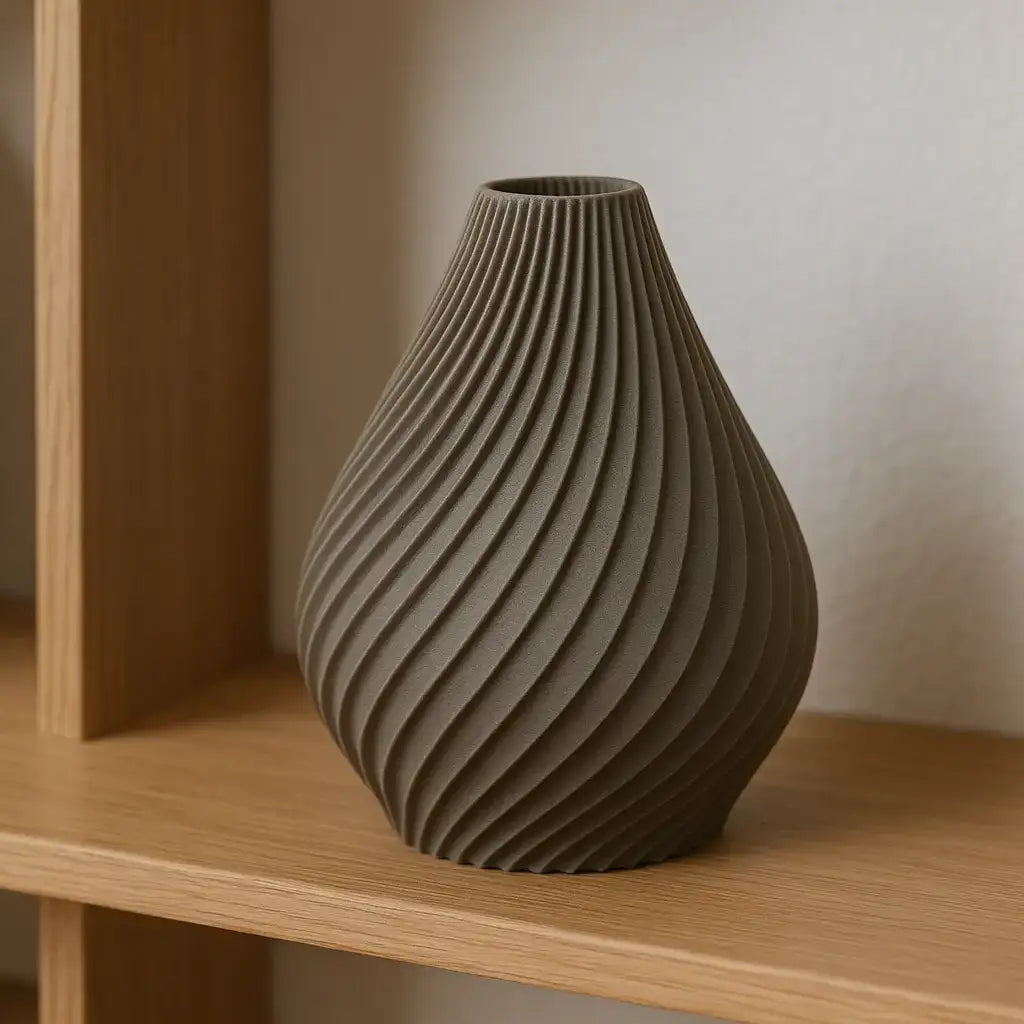 Filamora Studios Spiral Twisted Teardrop Vase