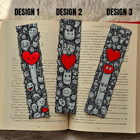 Filamora Studios Love Doodles Bookmark Set