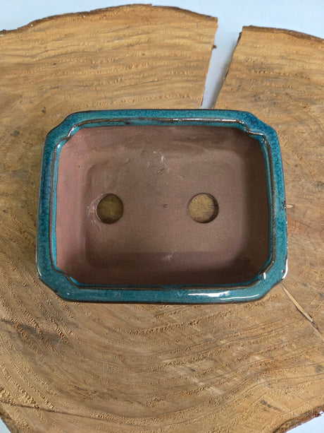 Yorkshire Bonsai Light Blue Glazed Bonsai Pot Rectangle 12cm