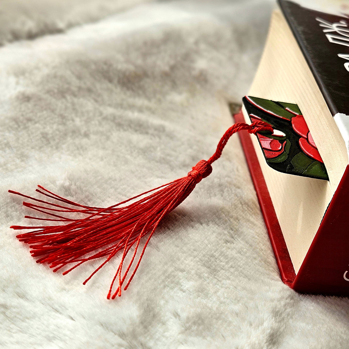 Filamora Studios Camellia Whispers 3D Floral Bookmark