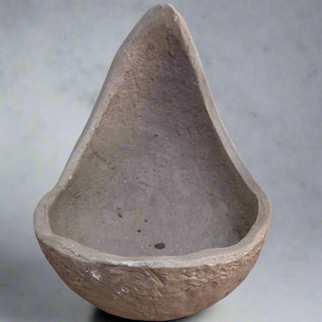Yorkshire Bonsai Unglazed Half Moon Bonsai Pot Brown - 20cm