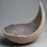 Yorkshire Bonsai Unglazed Half Moon Bonsai Pot Brown Ceramic - 15cm