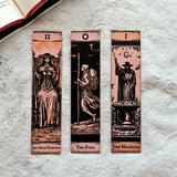 Filamora Studios Gothic Tarot Bookmark Set | The Fool, High Priestess & Magician