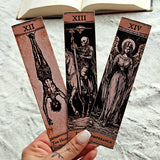 Filamora Studios Gothic Tarot Bookmark Set  | The Hanged Man, Death & Temperance