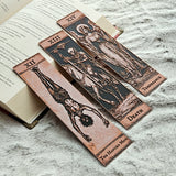Filamora Studios Gothic Tarot Bookmark Set  | The Hanged Man, Death & Temperance