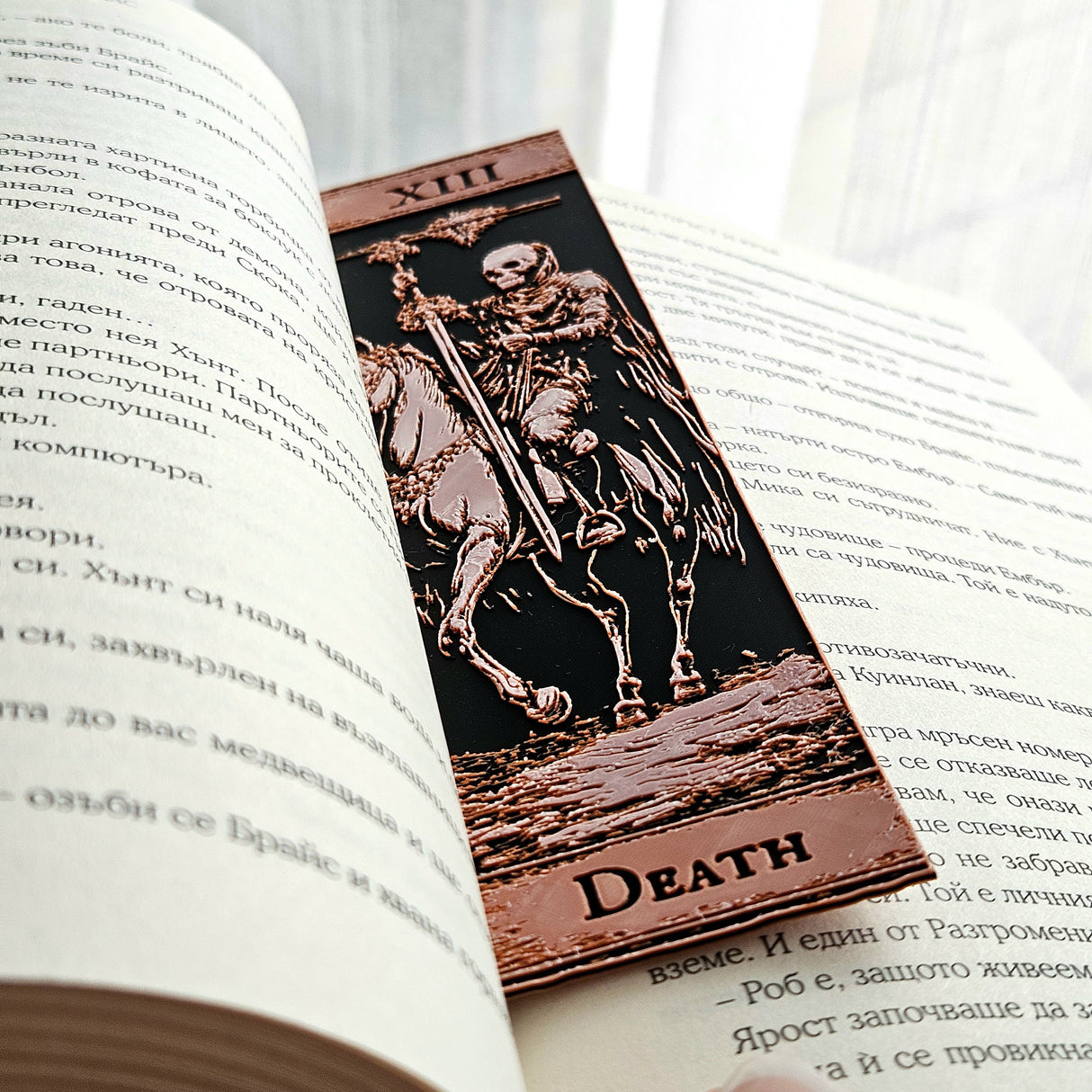 Filamora Studios Gothic Tarot Bookmark Set  | The Hanged Man, Death & Temperance