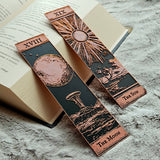 Filamora Studios Gothic Tarot Bookmarks Set - Moon & Sun Witchy Decor