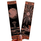 Filamora Studios Gothic Tarot Bookmarks Set - Moon & Sun Witchy Decor