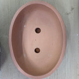 Yorkshire Bonsai Unglazed Oval Bonsai Pot Painted Ceramic - 42cm
