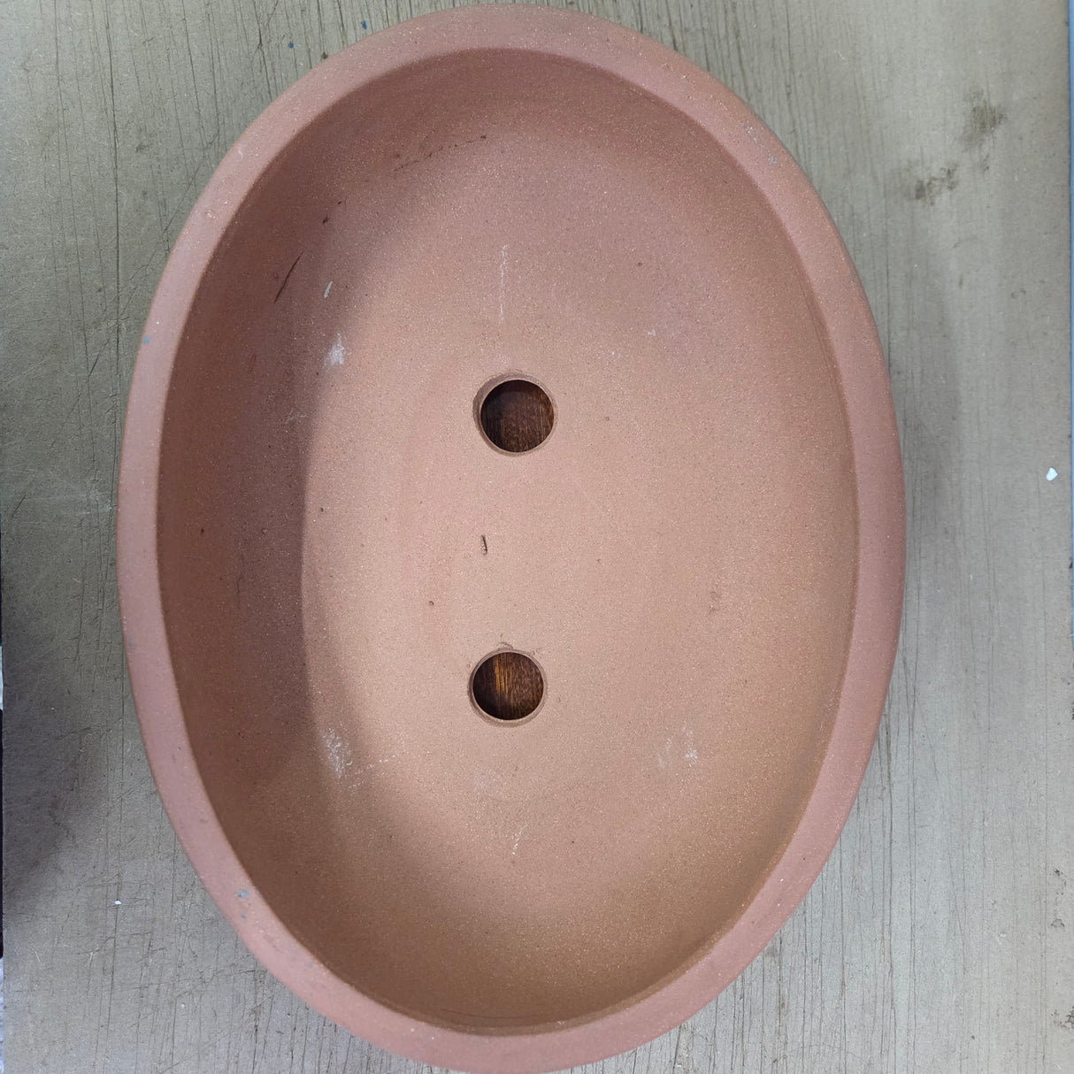 Yorkshire Bonsai Unglazed Oval Bonsai Pot Painted - 34cm