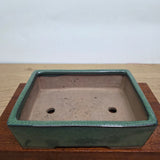 Yorkshire Bonsai Dark Green Glazed Bonsai Pot Rectangle - 25cm