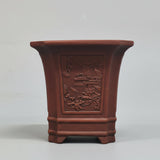 Yorkshire Bonsai Unglazed Cascade Bonsai Pot Brown - 11cm