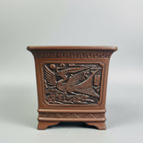 Yorkshire Bonsai Cascade Bonsai Pot Brown Unglazed Premium - 25cm