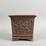 Yorkshire Bonsai Cascade Bonsai Pot Brown Unglazed Premium - 25cm