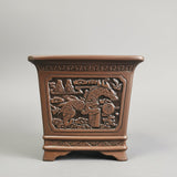 Yorkshire Bonsai Cascade Bonsai Pot Brown Unglazed Premium - 25cm
