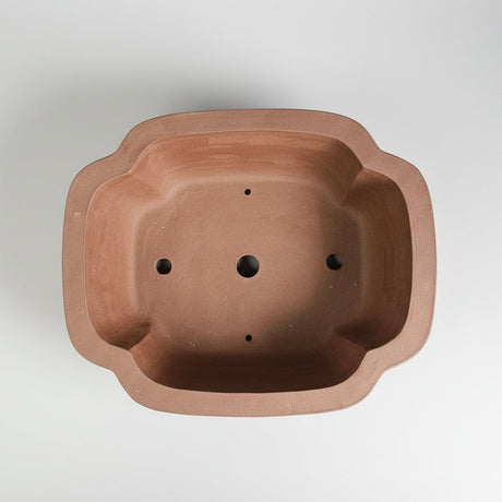 Yorkshire Bonsai Brown Floral Unglazed Bonsai Pot - 37cm