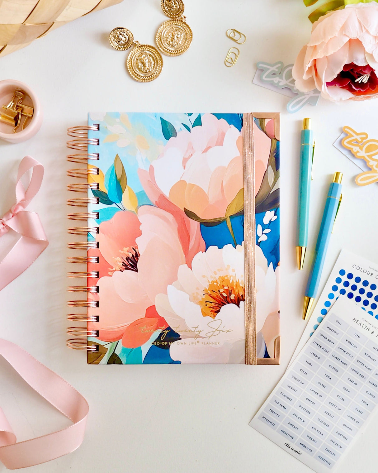 EllaIconic 2026 Daily Life Planner CEO of My Own Life® Blooms Edition