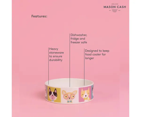 Mason Cash Pawtrait Dog Bowl, 600ml