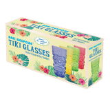 Jeray Bar Bespoke Coloured Tiki Highball Glasses, 450ml, Pack of 4