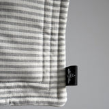 Lou-bees Linen Grey Striped Pot Holder