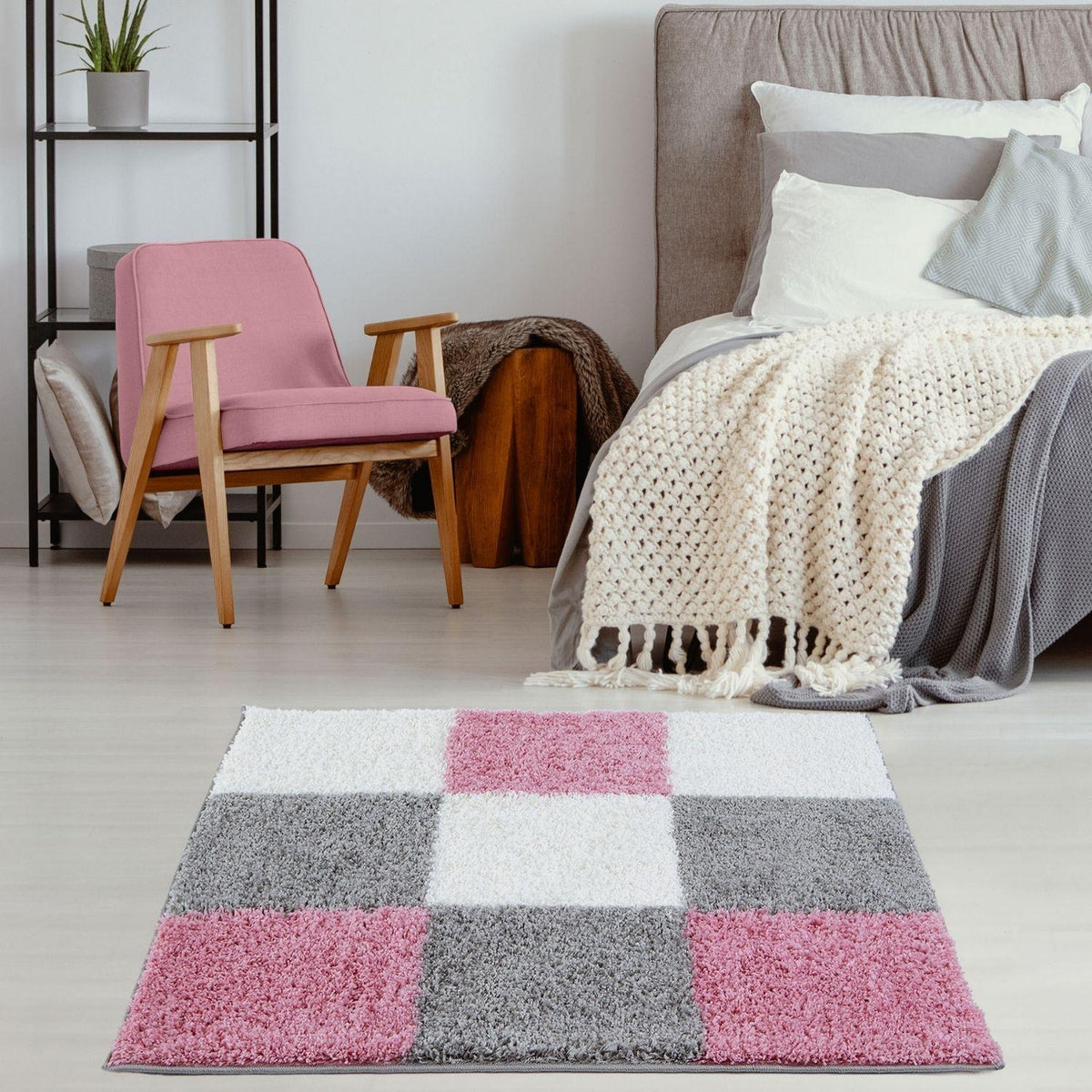 The Rugs Myshaggy Geometric Pink Rug