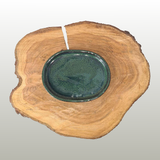 Yorkshire Bonsai Oval Dark Green Glazed Drip Tray - 20cm