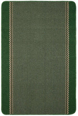 Washable Designer Bordered Green Easy‑Clean Floor Rug 116GR | The Rugs