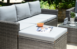 MINT Outdoor Marbella Grey 5 Seater Chaise Garden Sofa Lounge Set