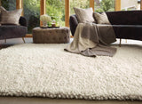 The Rugs Maine Ivory Shaggy Pile Wool Rug