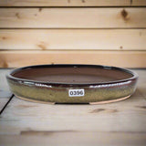 Yorkshire Bonsai Glazed Oval Green Bonsai Pot - 21cm