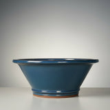Yorkshire Bonsai Blue Glazed Round Bonsai Pot - 25cm