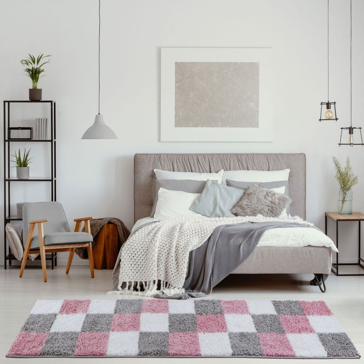 The Rugs Myshaggy Geometric Pink Rug