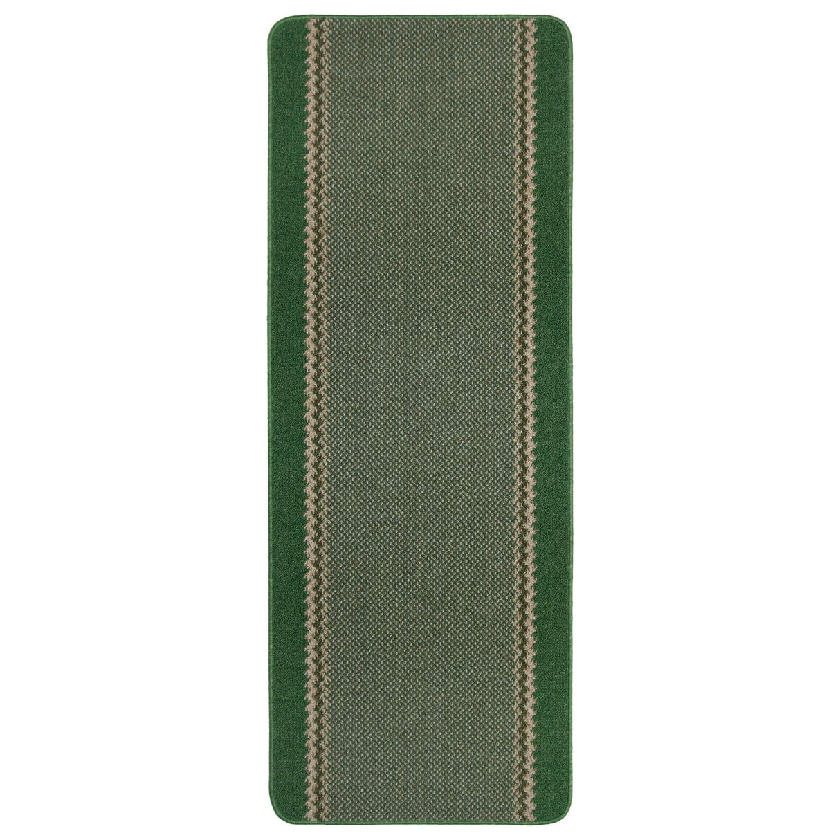 Washable Designer Bordered Green Easy‑Clean Floor Rug 116GR | The Rugs