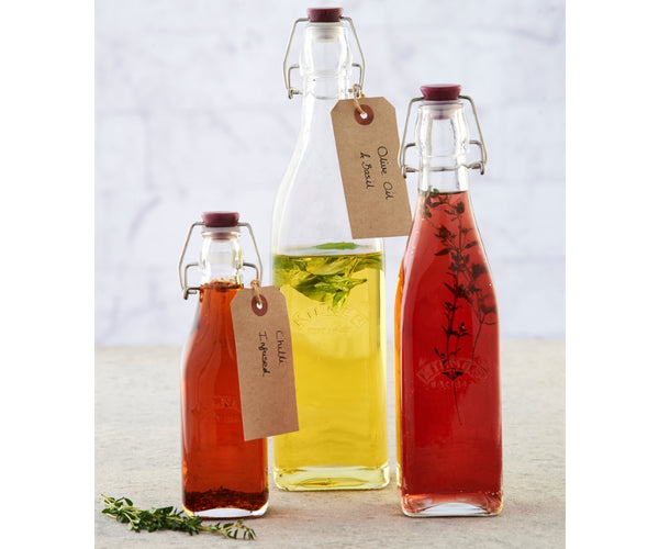 Kilner Clip Top Square Bottle, 0.55L