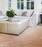 Hush Solid Coral Pink Luxury Rug