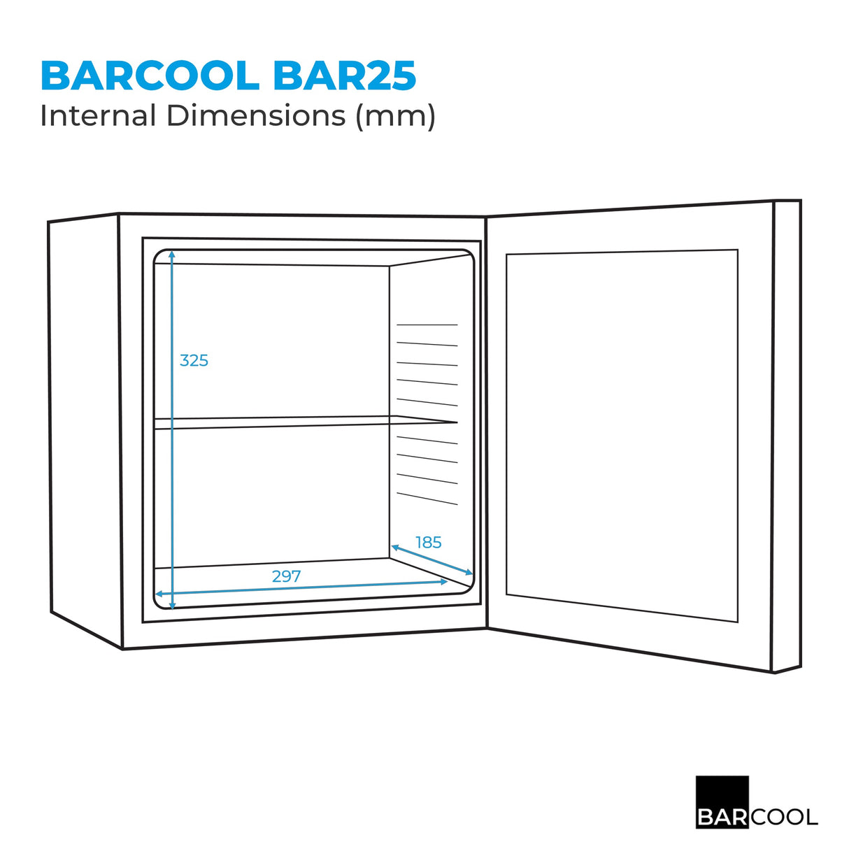 Suncold Barcool BAR25 LED Mini Bar Fridge | 25L