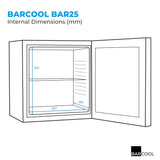 Suncold Barcool BAR25 LED Mini Bar Fridge | 25L
