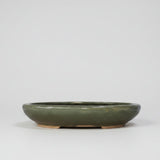 Yorkshire Bonsai Oval Glazed Bonsai Pot Green - 25cm
