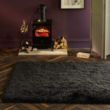 The Rugs Extravagance Dark Grey Shaggy Rug