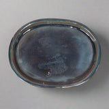 Yorkshire Bonsai Blue Glazed Oval Drip Tray - 26cm
