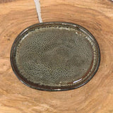 Yorkshire Bonsai Oval Green Glazed Drip Tray for Bonsai Pots - 26cm