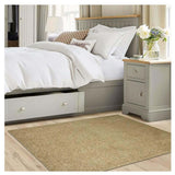 Fiji Latte Beige Washable Solid Shaggy Rug