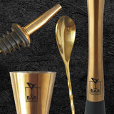 Jeray Bar Originale Brass 5 Piece Cocktail Shaker Set