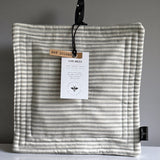 Lou-bees Linen Grey Striped Pot Holder