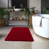 Washable Red Shaggy Rug - The Rugs